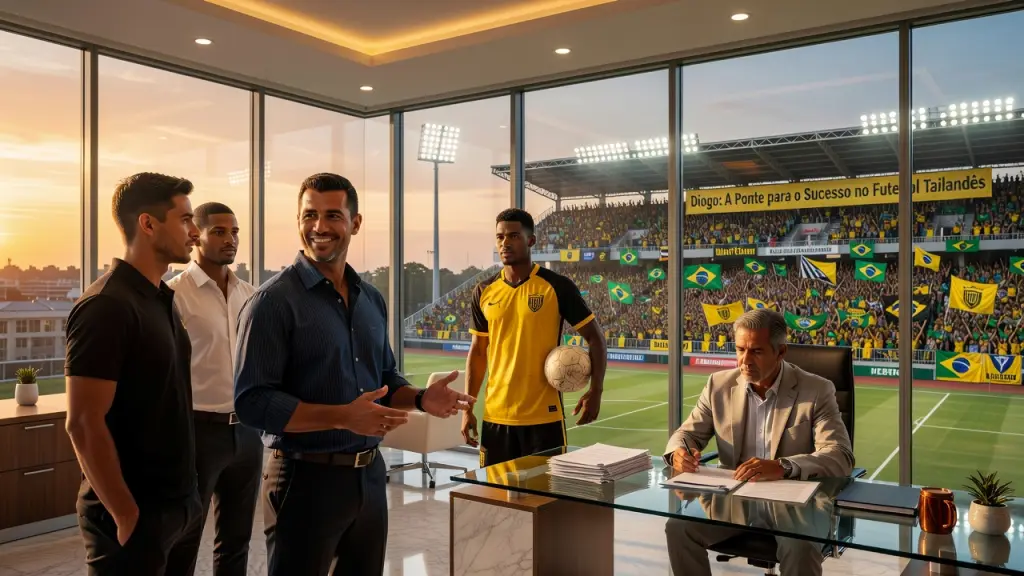 Ex-atacante Diogo vira ponte para brasileiros no futebol tailandês
